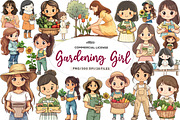 Gardening Girl Sublimation Bundle, an Illustration by CreationArt (Thumbnail 1 of 5)