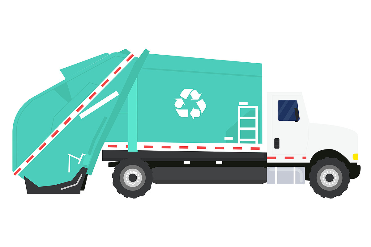 SALE Garbage or Recyle truck Bundle, a Person Illustration by bungamustia (Photo 4 of 5)