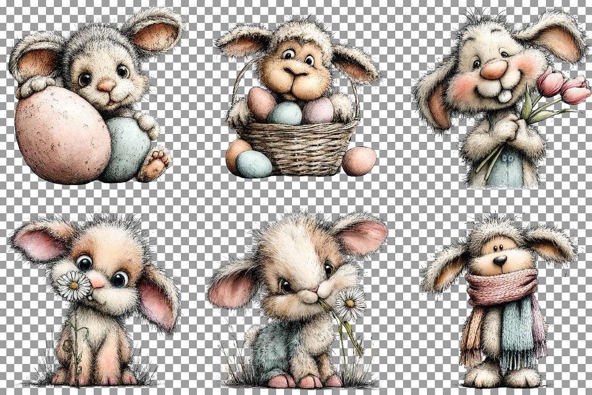 Bunny Lamb Easter Clipart, an Illustration by Sublimation Artist (Photo 3 of 7)