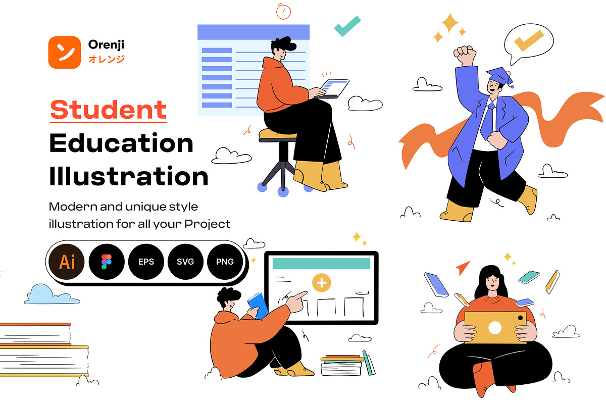 School & Education - 2D Illustration, an Education Illustration by orenjidesign (Photo 1 of 8)