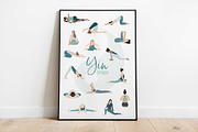 Yin Yoga postures bundle, an Illustration by Sunnyfields (Thumbnail 4 of 4)