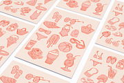 Summer by the pool illustrations, an Object Graphic by MayBay Studio (Thumbnail 2 of 5)