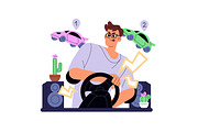 Gamers playing computer games set, an Illustration by PaperTrident (Thumbnail 4 of 11)