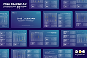2026 Calendar Google Slides Template, a Presentation Template by QR Design Studio (Thumbnail 1 of 3)