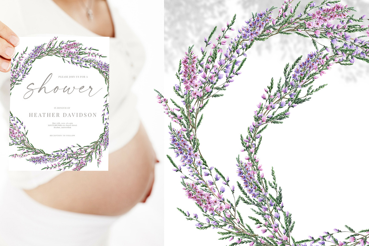 Watercolor Heather illustrations, an Illustration by Olga Koelsch (Photo 6 of 13)