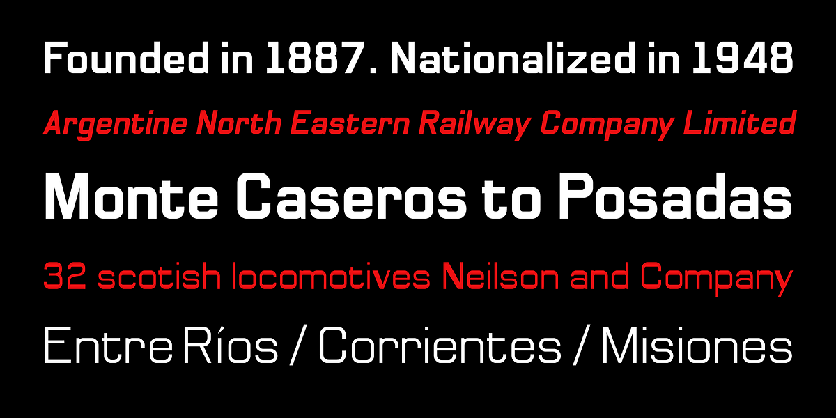 Northeast Railway, a Sans Serif Font by Fabio Ares (Photo 3 of 6)
