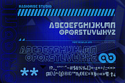 Orioonic a Futuristic Font, a Sans Serif Font by Rasiorise Studio (Thumbnail 2 of 9)