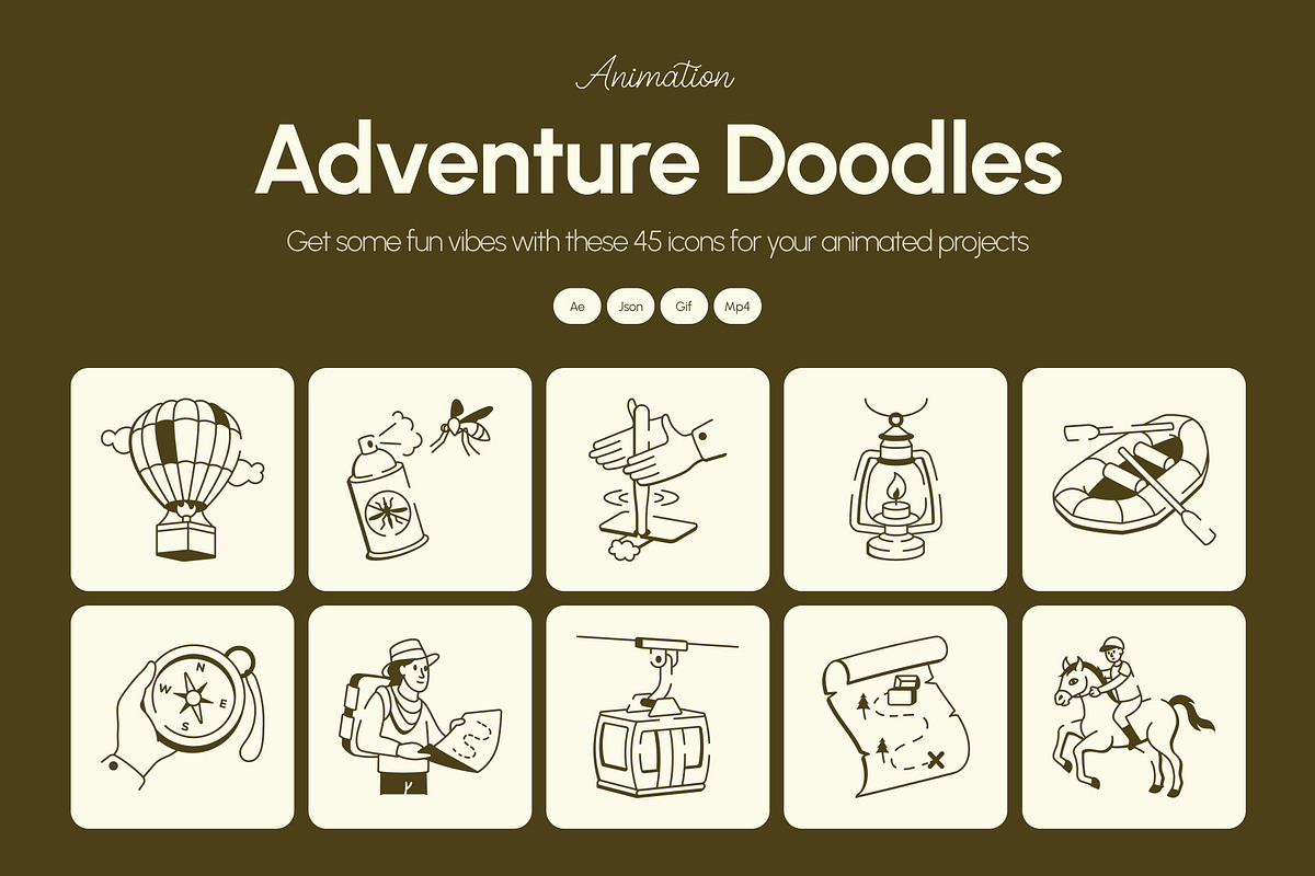 Animated Adventure Drawing, an Outline Icon by Vectors Market (Photo 1 of 5)