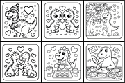 Valentine's Day Dinosaur Book, a Seasonal Illustration by Design Station (Thumbnail 2 of 3)