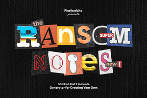 Ransom Note Letters Collection, an Object Graphic by pixelbuddha.net