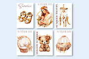 Boho Baby , Watercolor clipart, a Decorative Illustration by Hello My Print (Thumbnail 4 of 10)