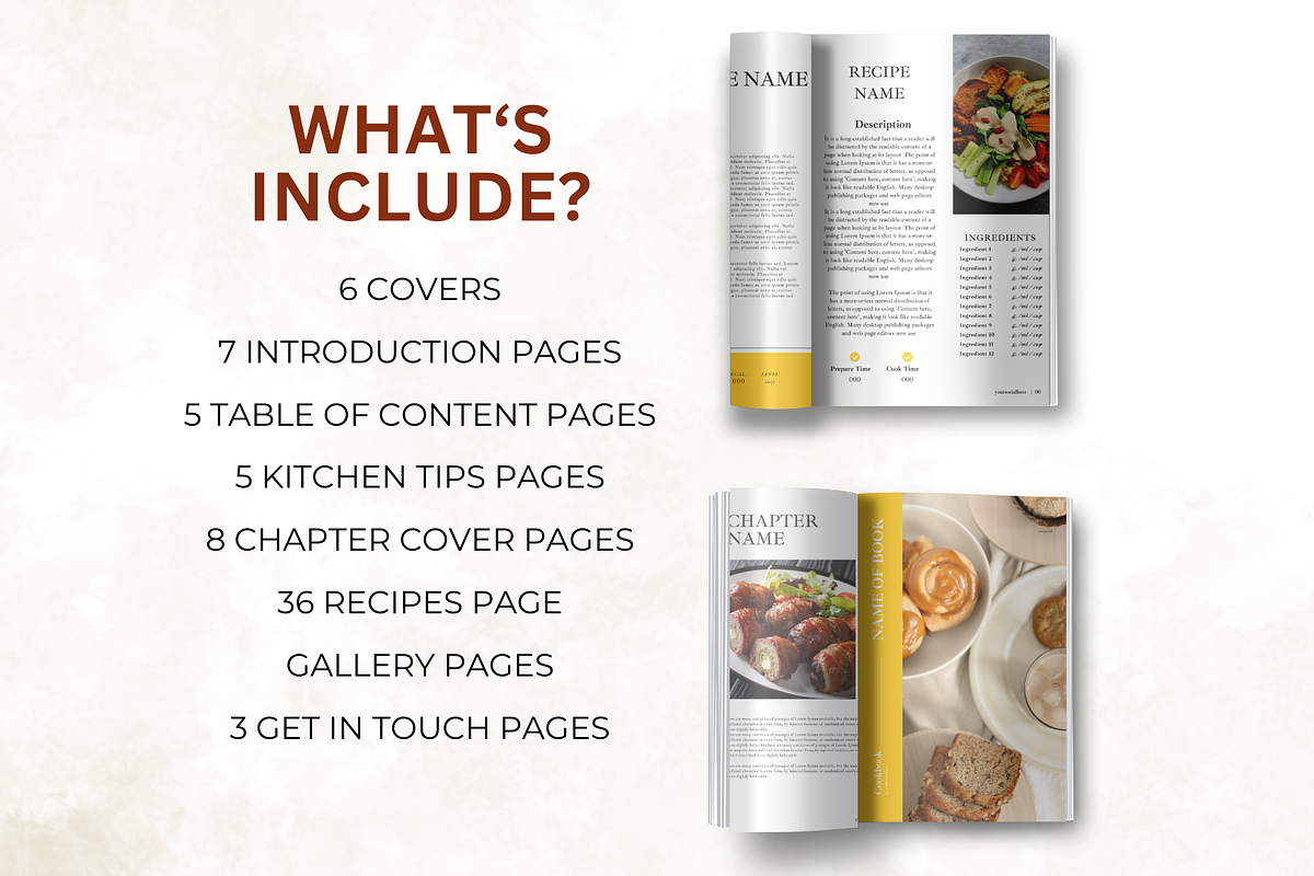 Aesthetic Cookbook Canva Template, a Presentation Template by Digital By Nikoleta (Photo 2 of 9)