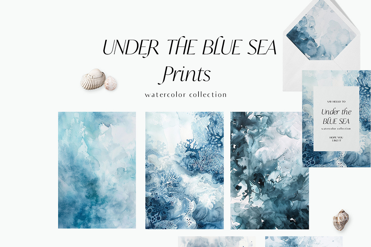 Watercolor underwater ocean animals, an Animal Illustration by Grace Noboa Illustrations (Photo 3 of 9)
