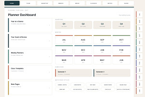 All-in-One Digital Student Planner, a Stationery Template by DigiVara Studio