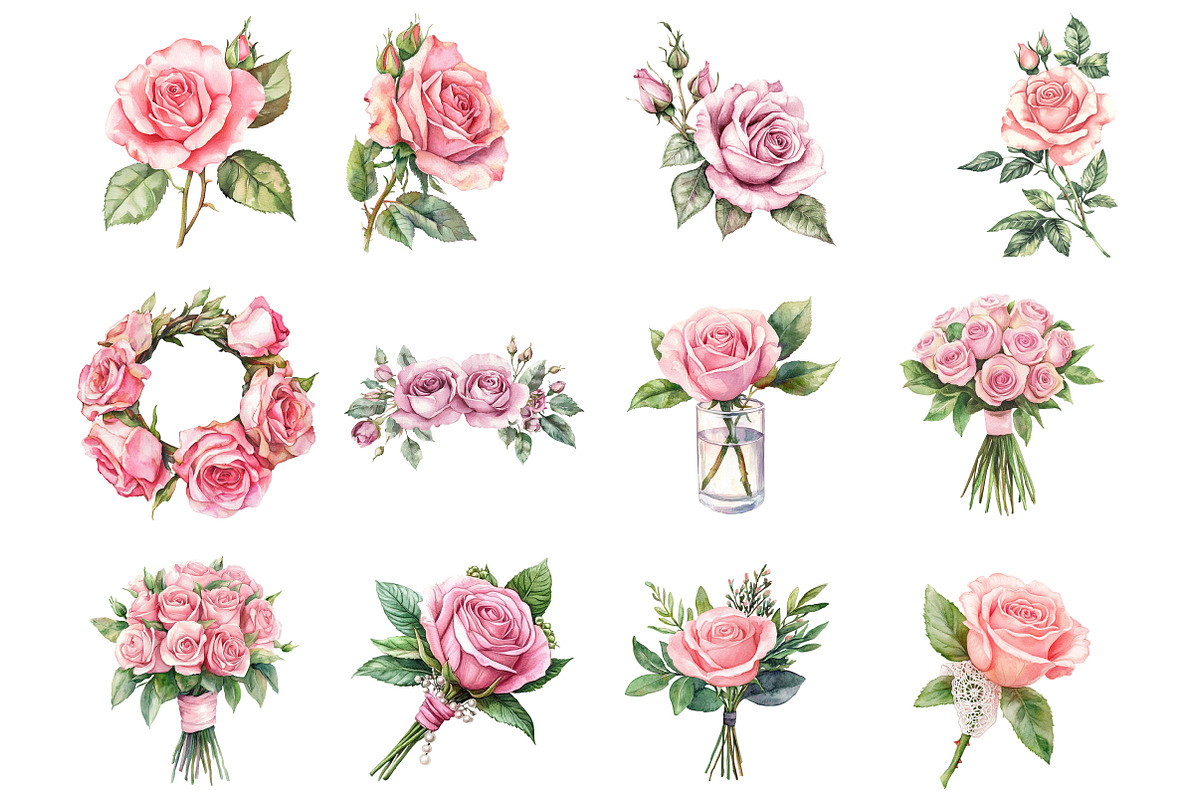 Blush Pink Roses Wedding, an Illustration by Design Market (Photo 3 of 3)