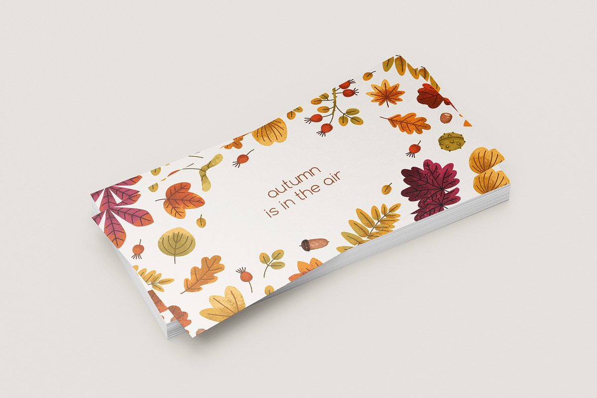 Autumn leaves. Fall set, backgrounds, a Seasonal Illustration by Good Studio (Photo 11 of 13)