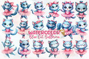 Blue Cat Ballerina Clipart, an Illustration by Designworld (Thumbnail 1 of 5)