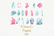 Watercolor gemes and cristals, an Object Illustration by Autumn Breeze (Thumbnail 2 of 2)