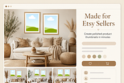 30 Boho Wall Art Mockups for Etsy, a Household Mockup by Local Marketing Templates (Thumbnail 4 of 8)