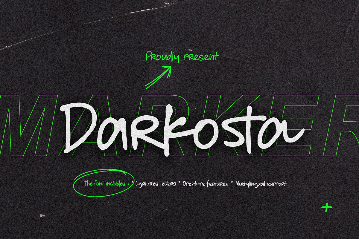 Darkosta, a Handwritten Font by NUGS (Photo 1 of 6)