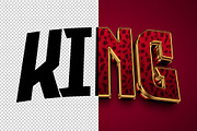 King 3D editable text effect, a Layer Style Add-On by Hello Muh (Thumbnail 2 of 2)