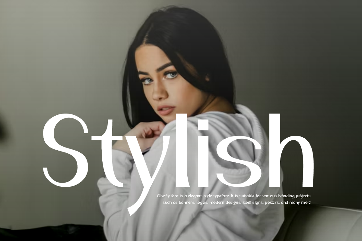 Ghofty - Modern Brand Font, a Script Font by QR Design Studio (Photo 2 of 13)