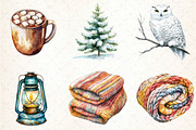 Cozy Winter Clipart, an Illustration by DreamCafeArt (Thumbnail 6 of 7)