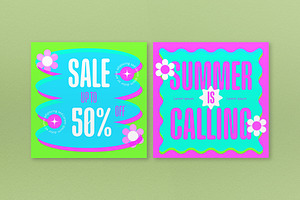 Pink Flat Design Summer Sale Banner