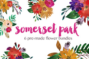 Hand Painted Garden Clipart