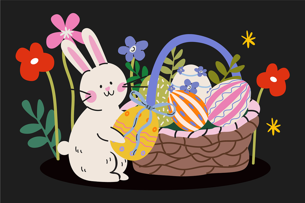 Cozy Easter Vector Clipart, a Decorative Illustration by Luamor (Photo 6 of 8)