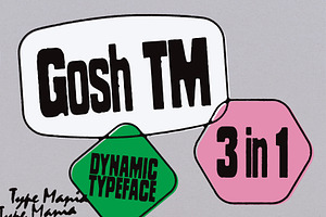 Gosh TM – Soulful Dynamic Typeface, a Sans Serif Font by Type Mania