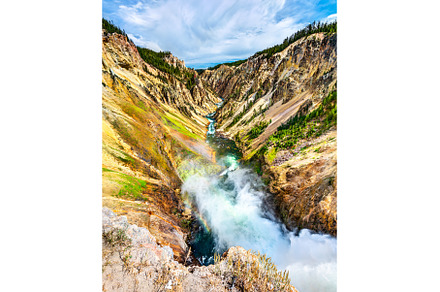 Upper Falls of Yellowstone River at, a Nature Photo by Leonid Andronov