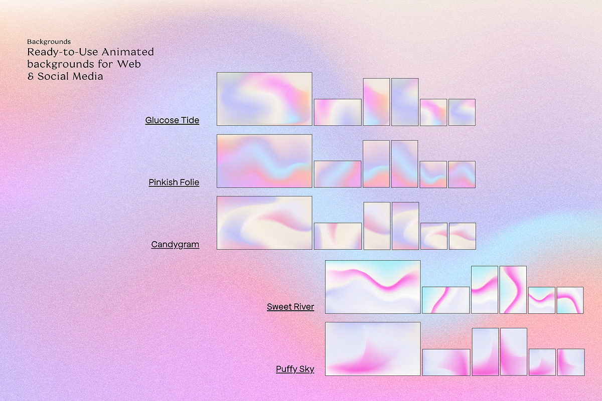 CANDY Animated Gradients Backgrounds, a Social Media Template by Sparrow & Snow (Photo 20 of 21)