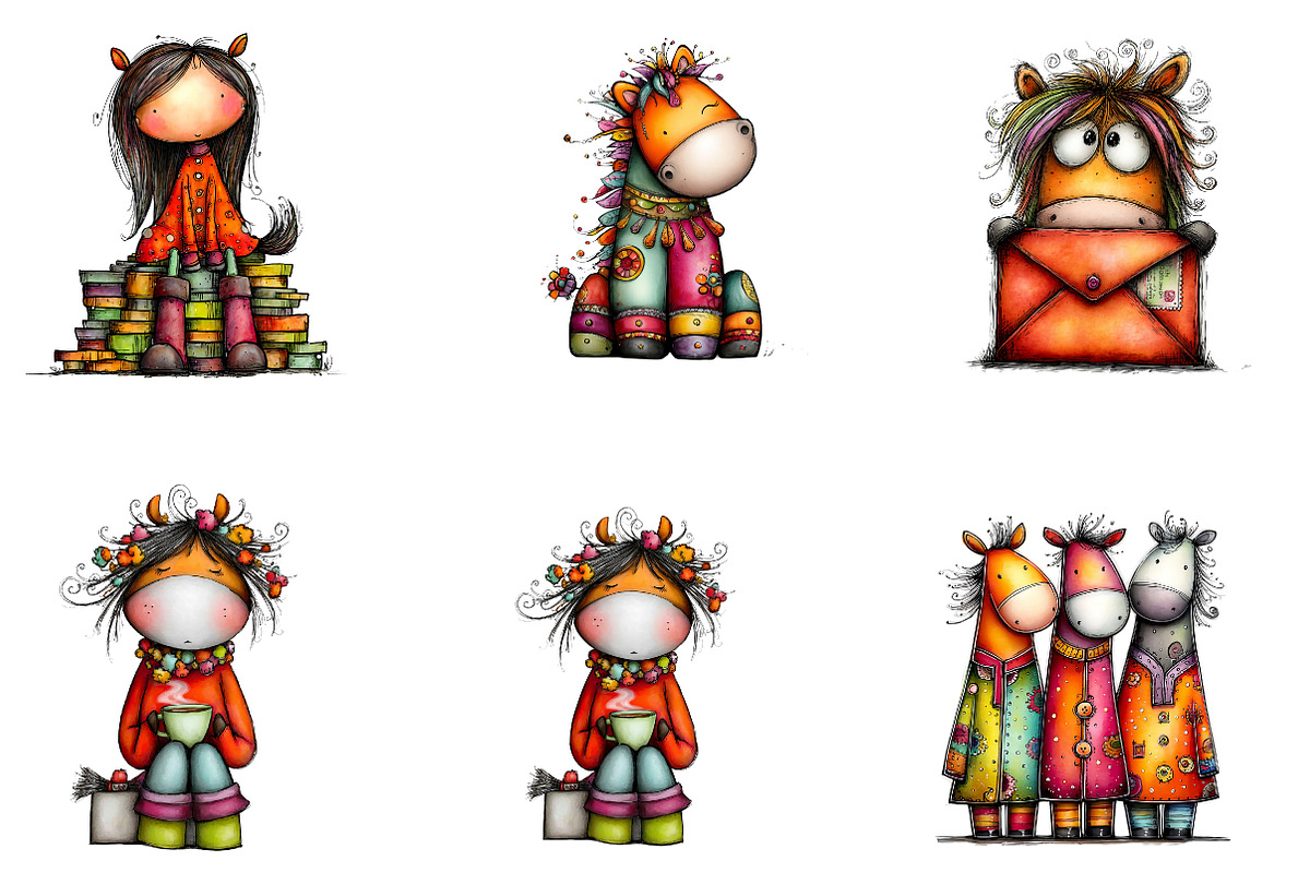 Chinese New Year Horse clipart, an Illustration by CreationArt (Photo 5 of 5)