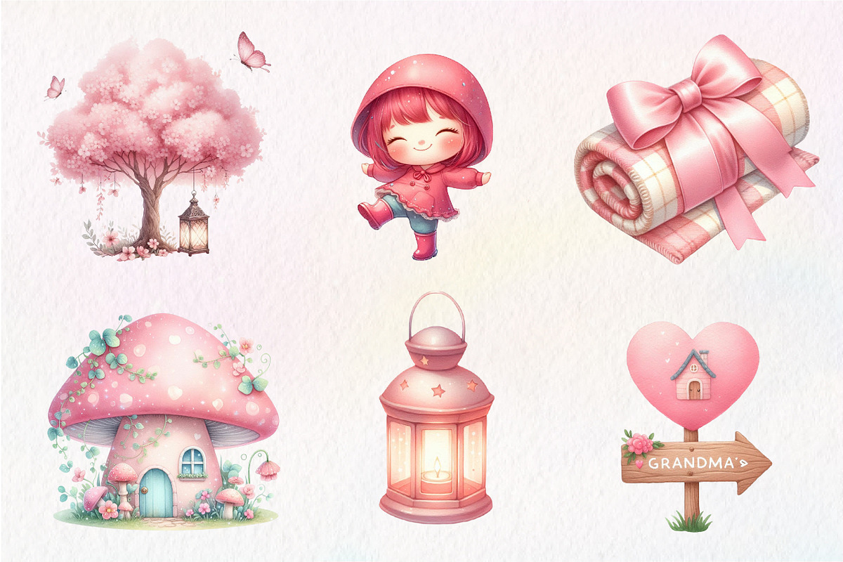 Little Red Riding Hood Cute, an Illustration by CreationArt (Photo 2 of 9)