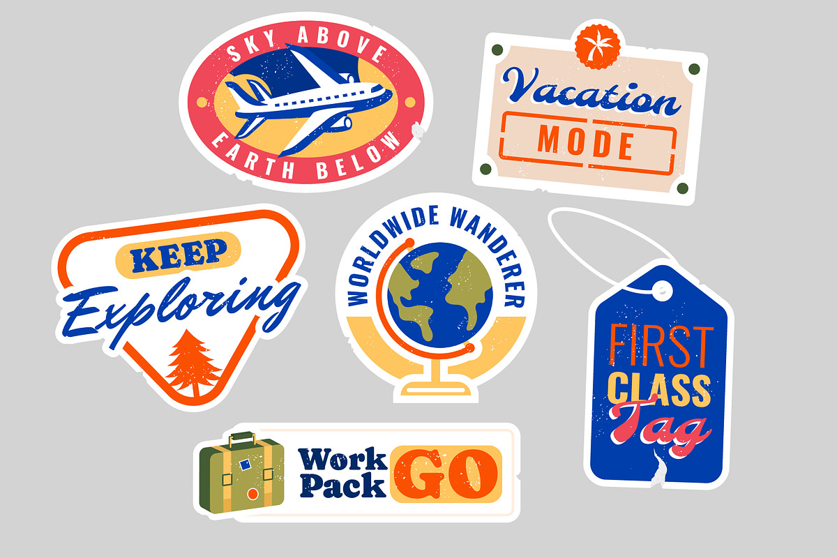 Travel and Adventure Stamps, an Object Graphic by Neodivisu (Photo 5 of 10)