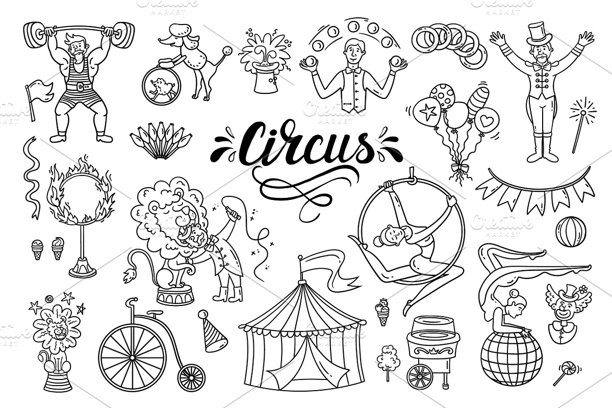 Vector set on the theme of circus, an Object Graphic by Olga Chuklay (Photo 2 of 2)