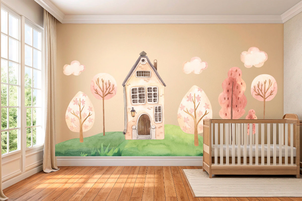 HOUSES AND TREES. Watercolor clipart, an Object Illustration by OlliArtDesign (Photo 3 of 5)