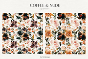 Coffe & Nude Watercolor Flowers PNG, a Decorative Illustration by whiteheartdesign (Thumbnail 5 of 11)