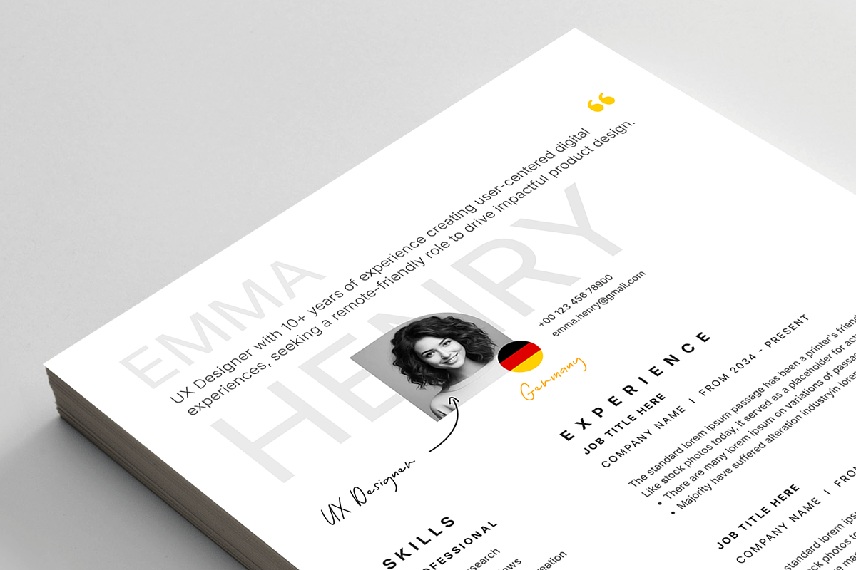 Minimal Resume, a Resume Template by Reuix Studio (Photo 5 of 5)