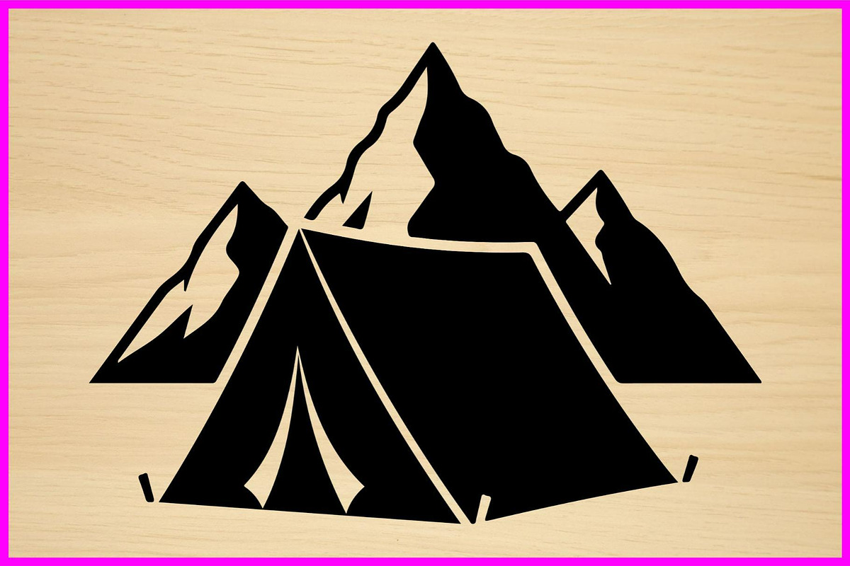 Tent and Mountain Emblem Bundle, an Object Illustration by Gfx_Store (Photo 5 of 12)
