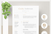 Modern 2 Page Resume Template, a Resume Template by DemeDesign (Thumbnail 1 of 5)