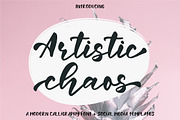 Artistic Chaos Font Duo + Bonus, a Script Font by theinkaffair (Thumbnail 1 of 11)