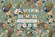 PEACOCK BEAUTY, a Pattern Graphic by rumacorakstudio (Thumbnail 1 of 7)