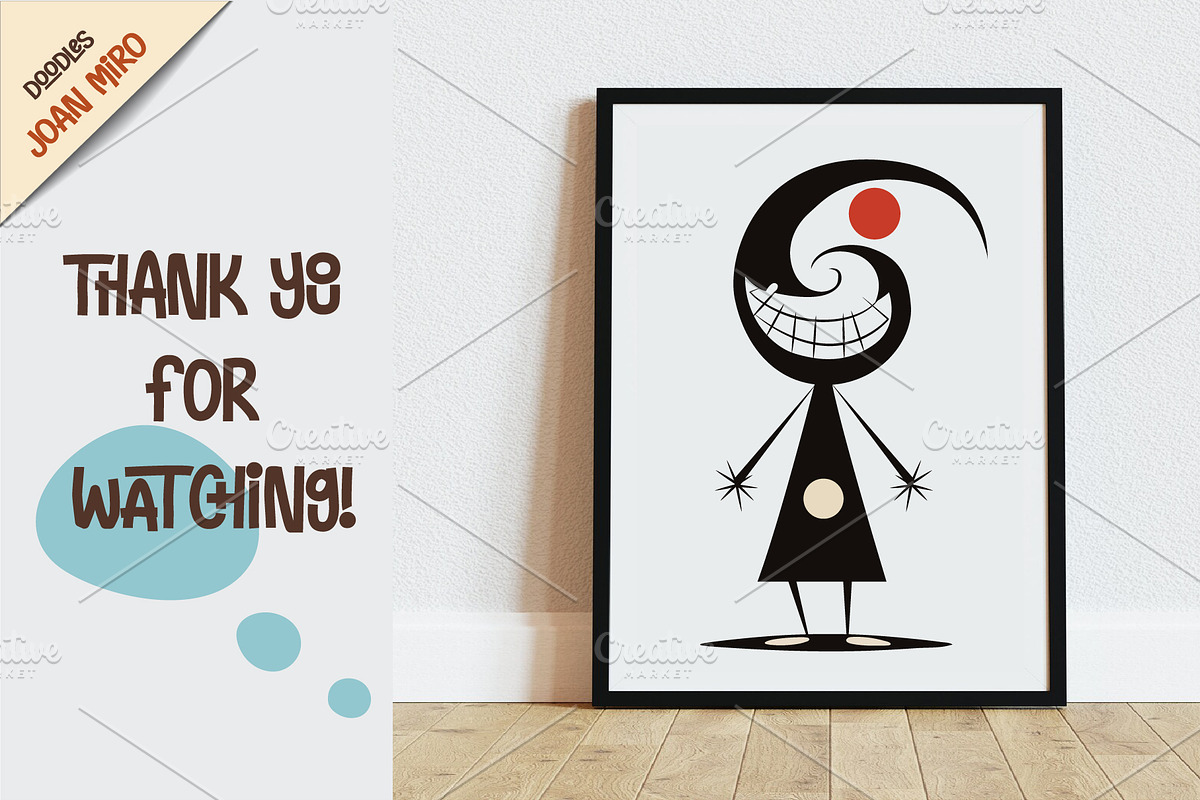 Characters in the style of Joan Miro, an Animal Illustration by KENO Mascots (Photo 5 of 5)