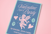Valentine Night Party Flyer Template, a Flyer Template by megarez (Thumbnail 2 of 3)