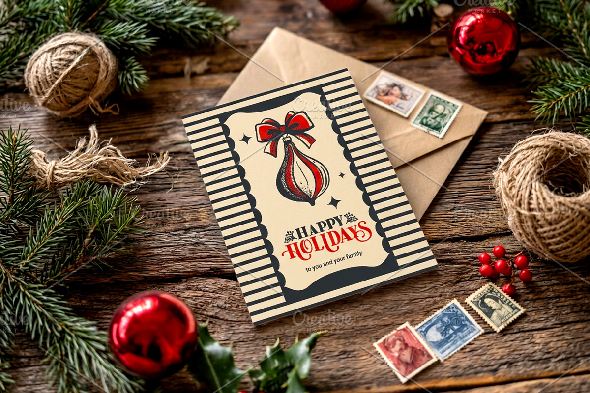 Hand Drawn Christmas Line Art Bundle, a Seasonal Illustration by Nearbirds (Photo 7 of 11)