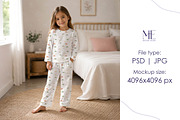 Kid Pajama Mockup, Lounge Set Mockup, a Shirt Mockup by Mie Mockup Studio (Thumbnail 5 of 7)