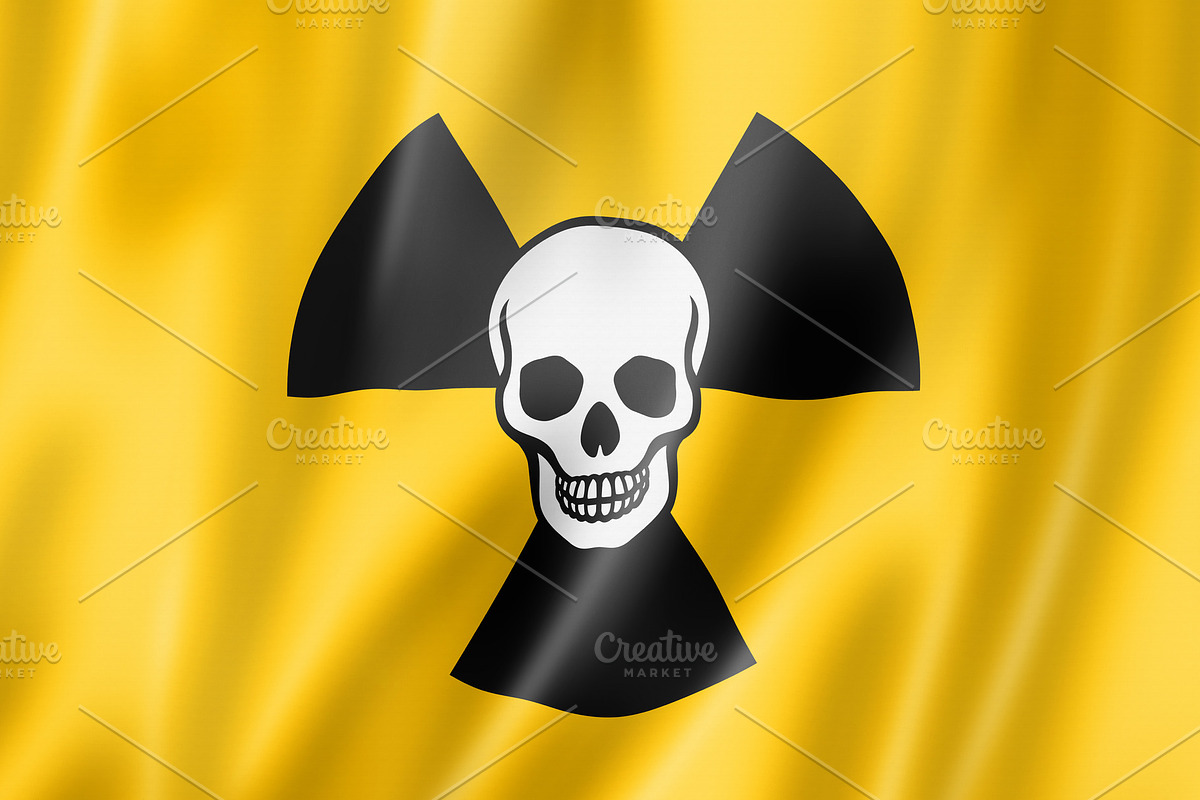 radioactive nuclear symbol death flag, an Object Graphic by GoodGoods