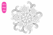 Flower Mandala: 5 Adult Coloring 3, a Poster Template by Michiru13 (Thumbnail 3 of 6)